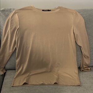 Women's Long Sleeve Tan Top